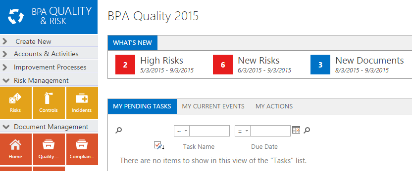 BPA Quality 2015 - what's new