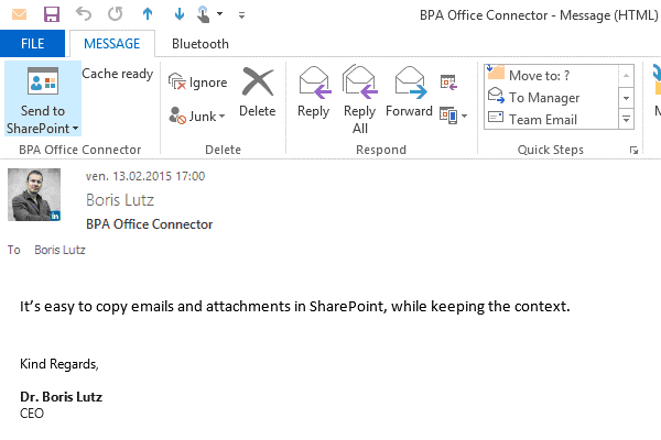 Connecting with Microsoft Office