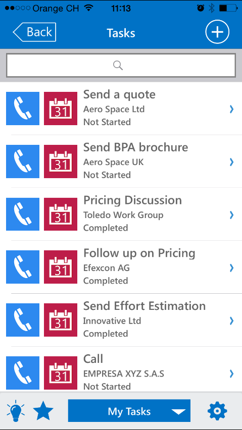 BPA mobile solutions - tasks