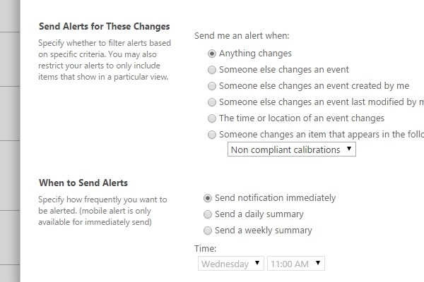 create an alert