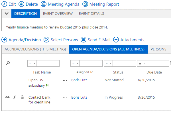 event details - meeting