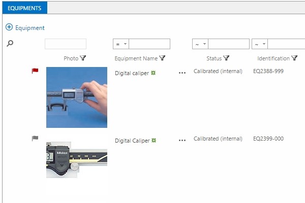 the related equipment list