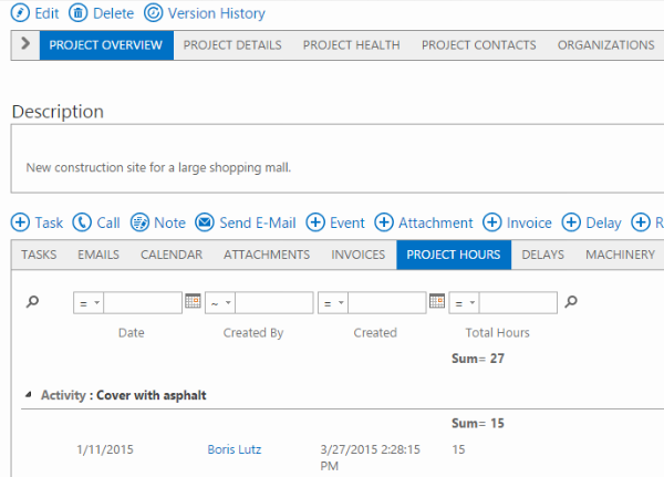to track project hours and costs