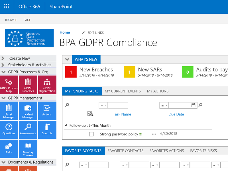 BPA GDPR Compliance on Office 365