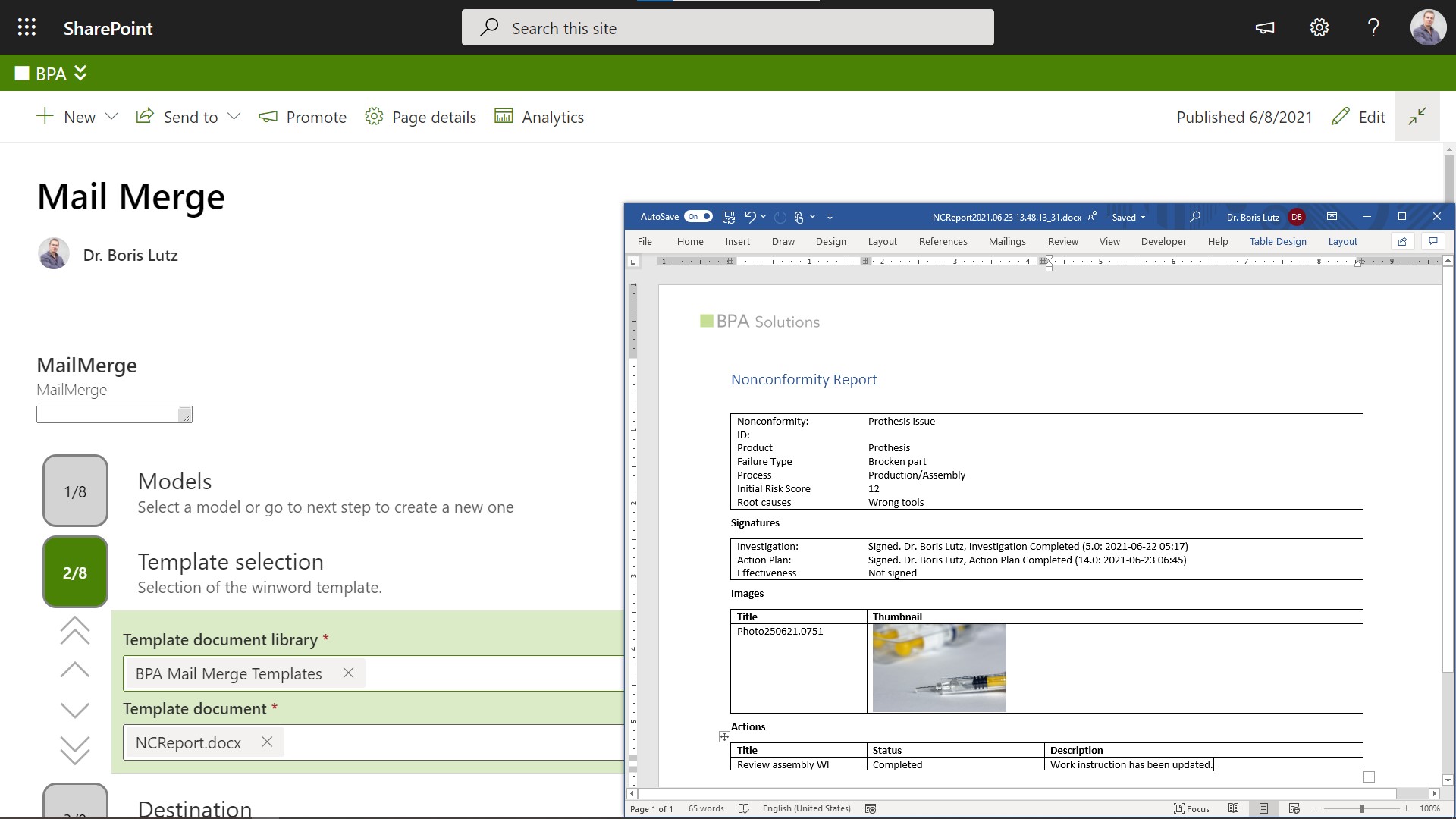 Produce documents on the fly
