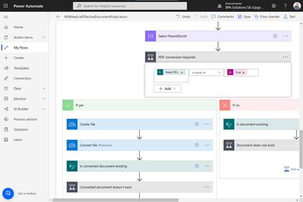 Medical Power Automate Workflow
