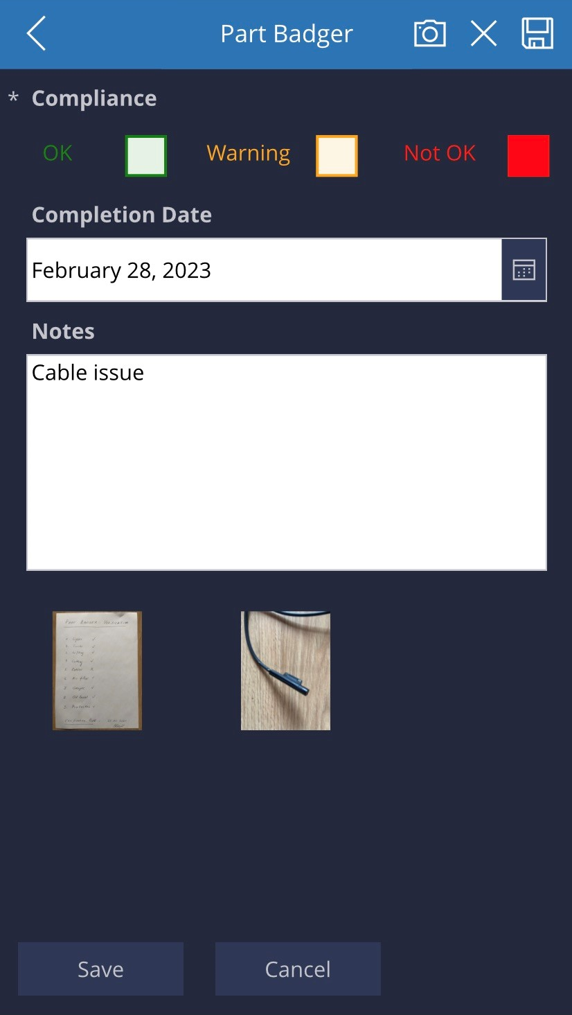 Equipment Power Apps