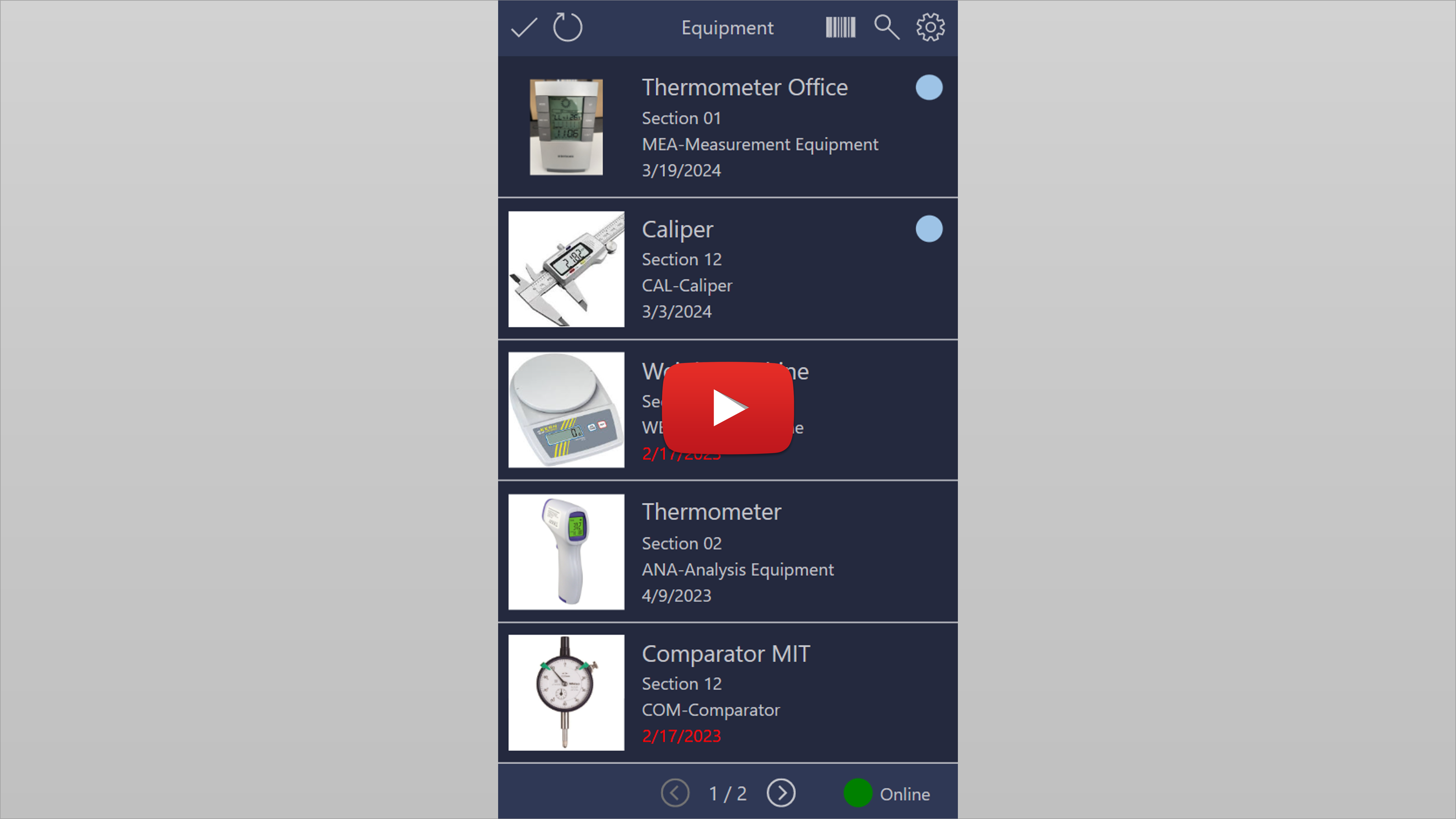Equipment Power Apps
