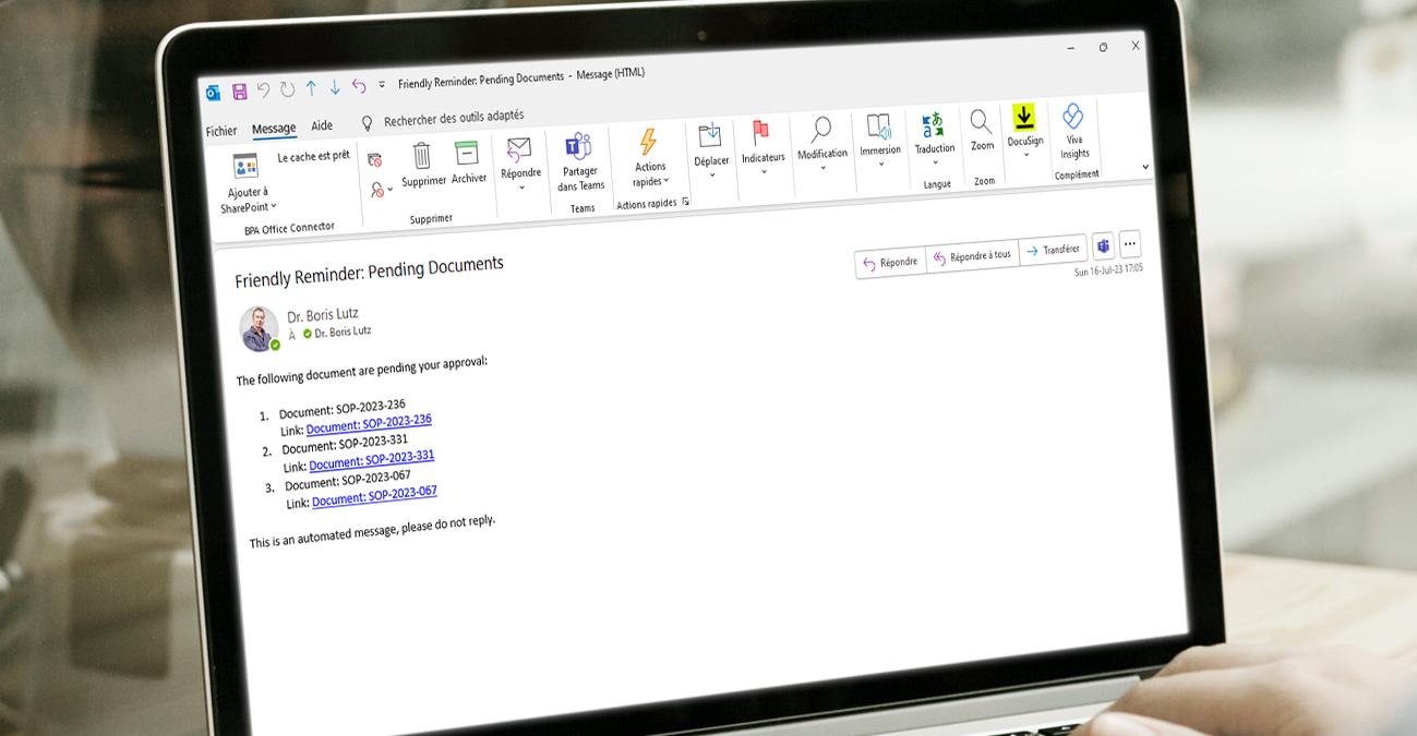 Remplacez les e-mails encombrants par des rappels intelligents Remplacez les e-mails encombrants par des rappels intelligents