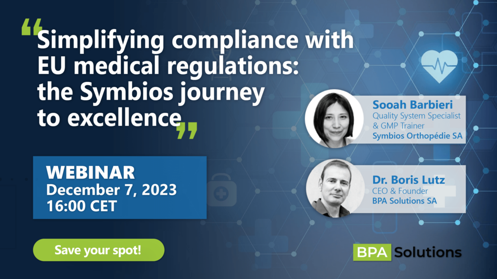 WEBINAR | Simplifying compliance with EU medical regulations: the Symbios journey to excellence
