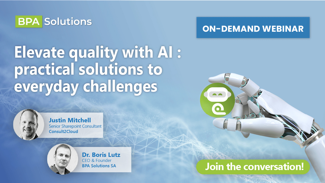 Elevate quality with AI : practical solutions to everyday challenges