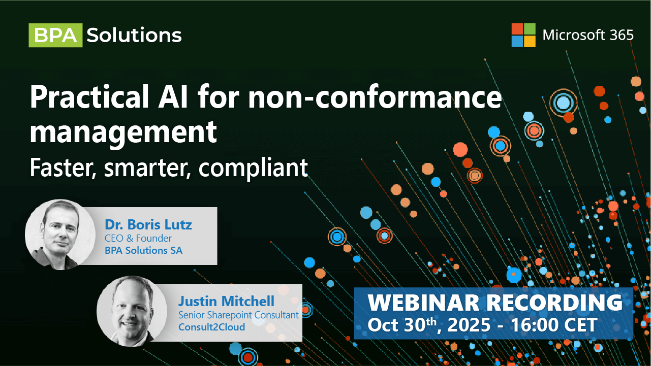 Non-conformity management and AI webinar