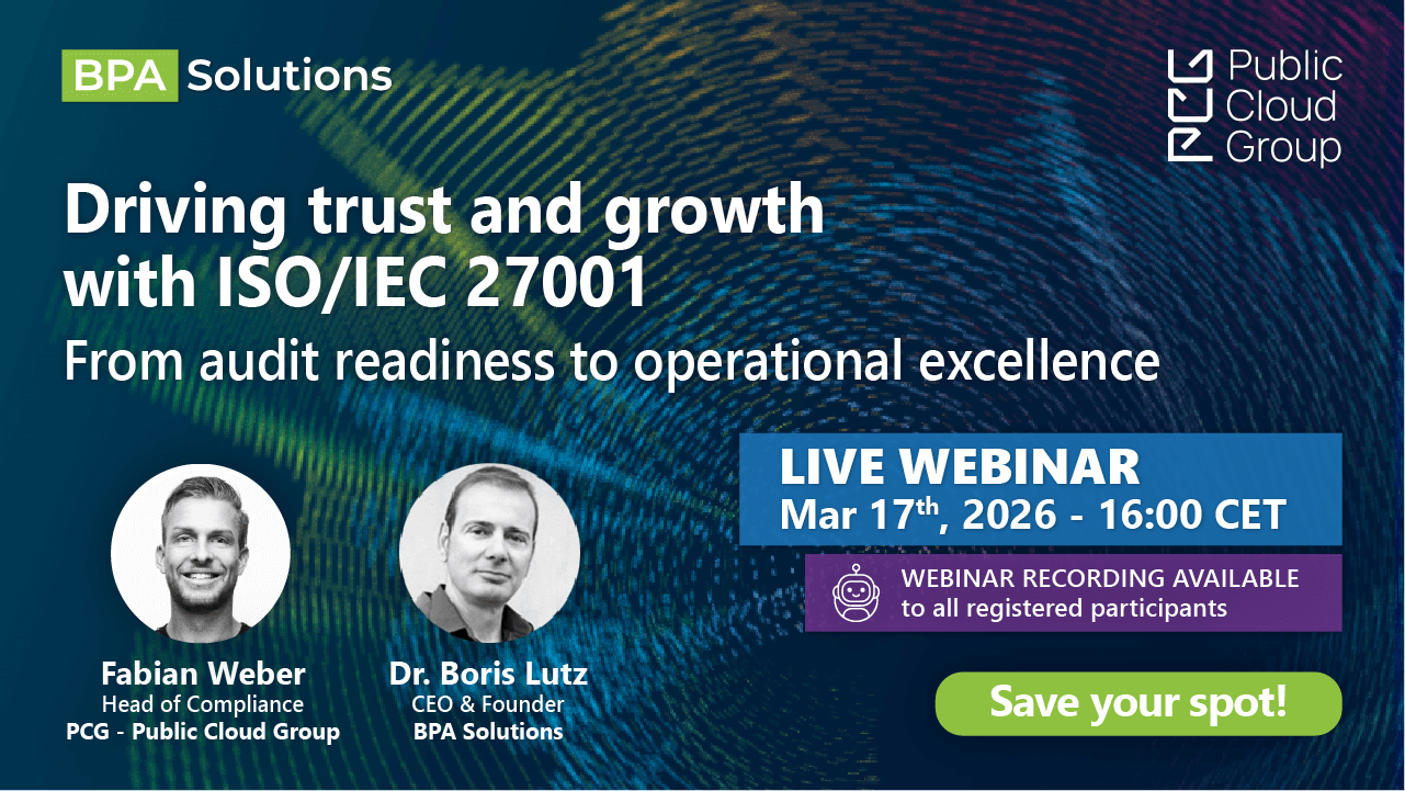 Webinar | Driving trust and growth with ISO27001 Webinar | Driving trust and growth with ISO27001