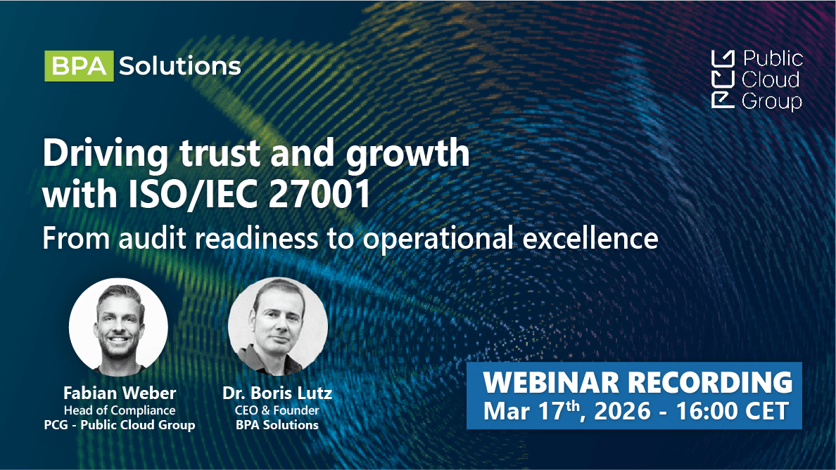 Webinar recording | Driving trust and growth with ISO27001