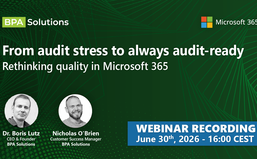 From audit stress to always audit ready: insights from our webinar